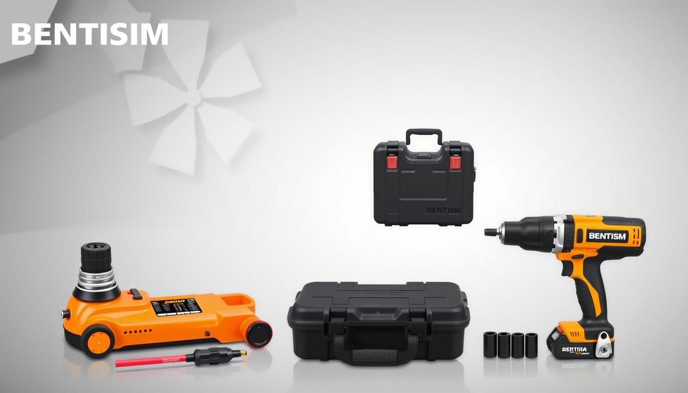 BENTISM 5-Ton Electric Hydraulic Jack with built-in tire inflator and impact wrench