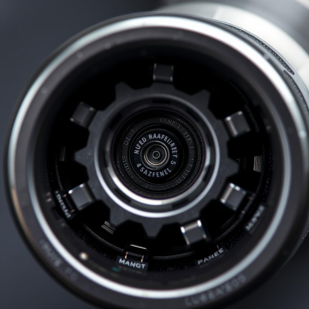 Close-up of high-quality torque wrench mechanism