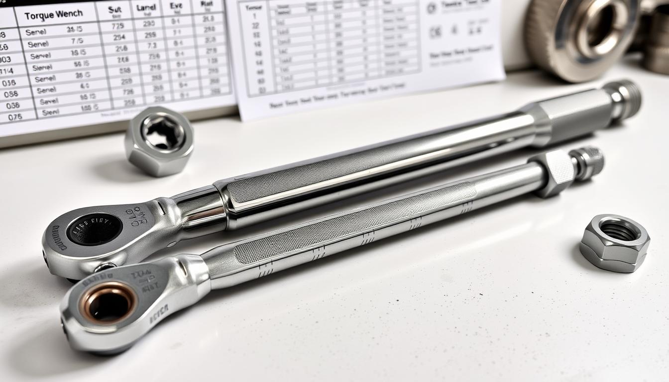 Collection of professional-grade torque wrenches suitable for heavy-duty truck applications
