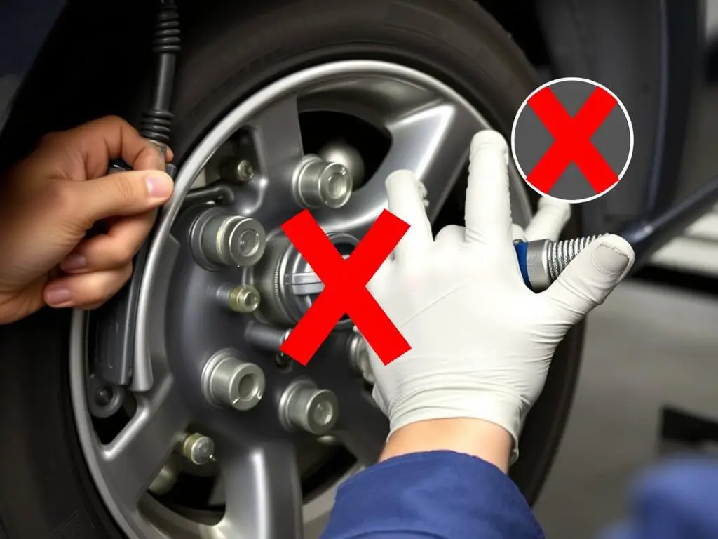 Incorrect usage of torque wrench showing common mistakes