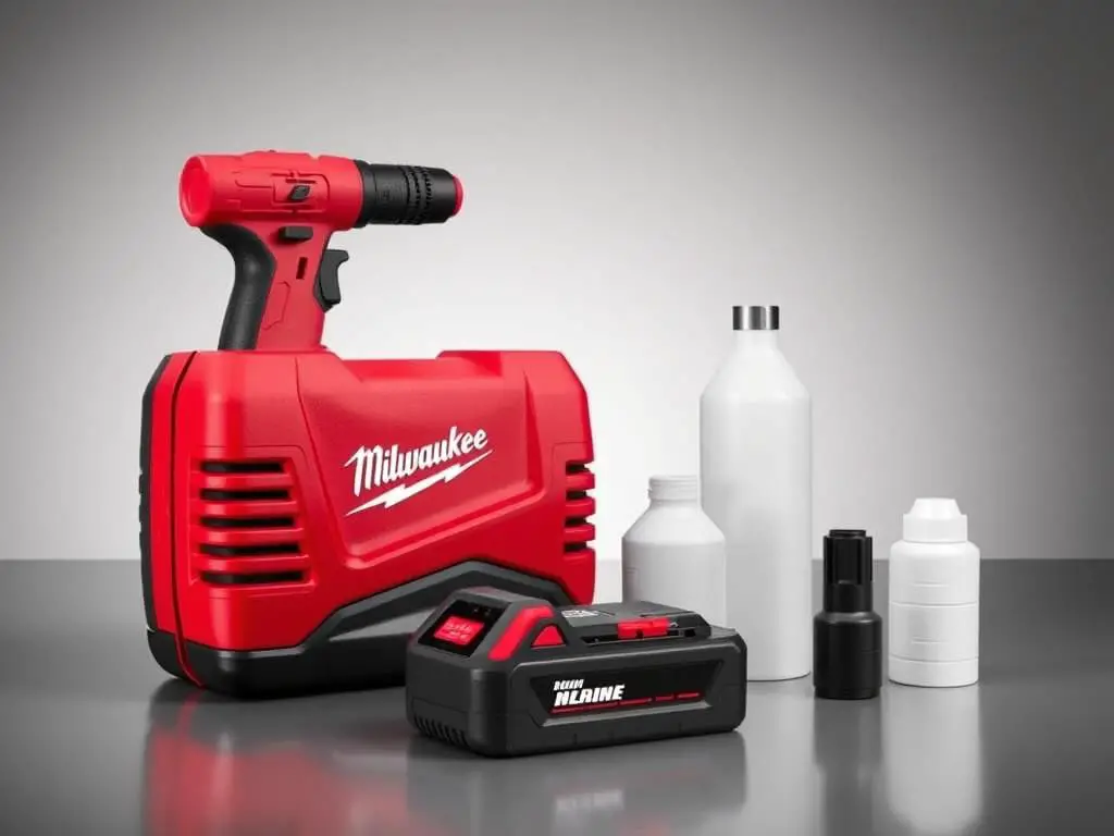 Milwaukee M12 Compact Inflator with battery pack