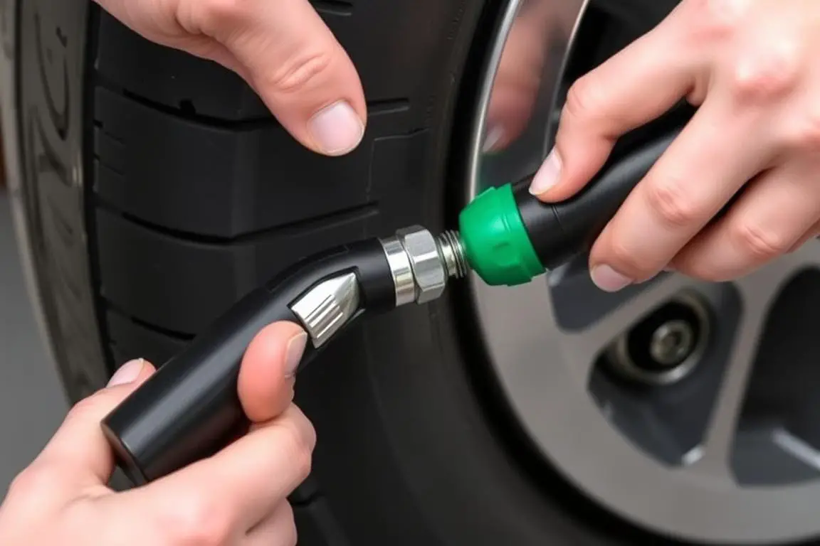 Proper connection of air chuck to tire valve stem