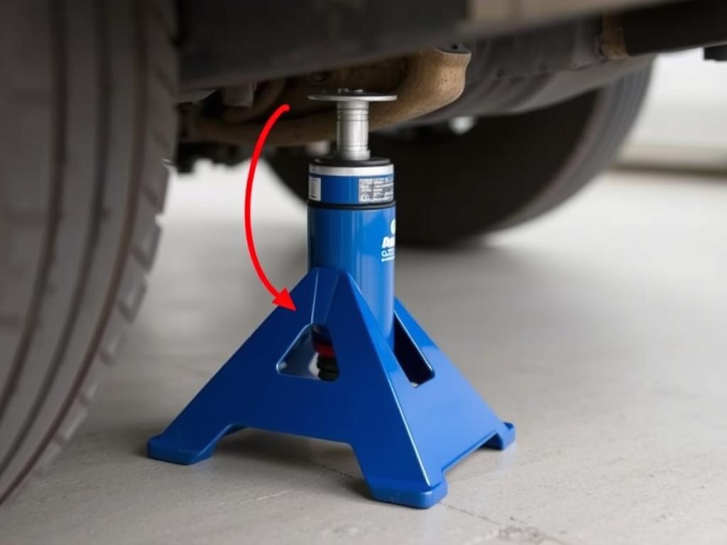 Proper jack stand placement under a vehicle frame Proper jack stand placement under a vehicle frame
