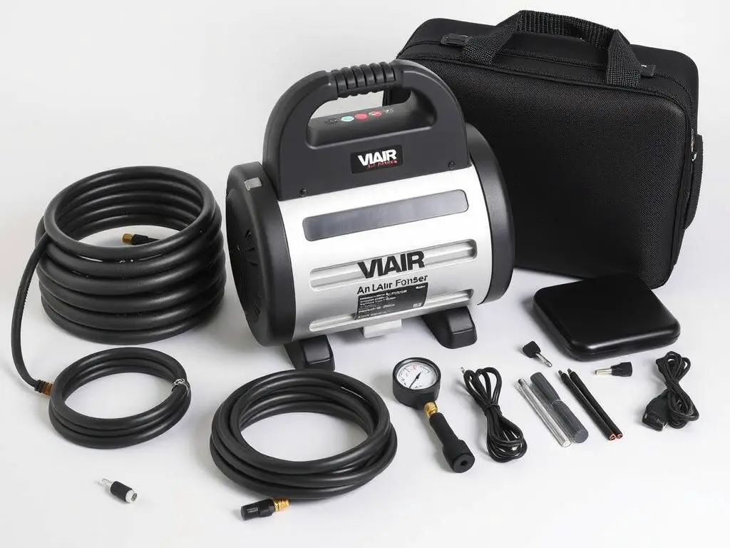 VIAIR 88P portable compressor with accessories and carrying case