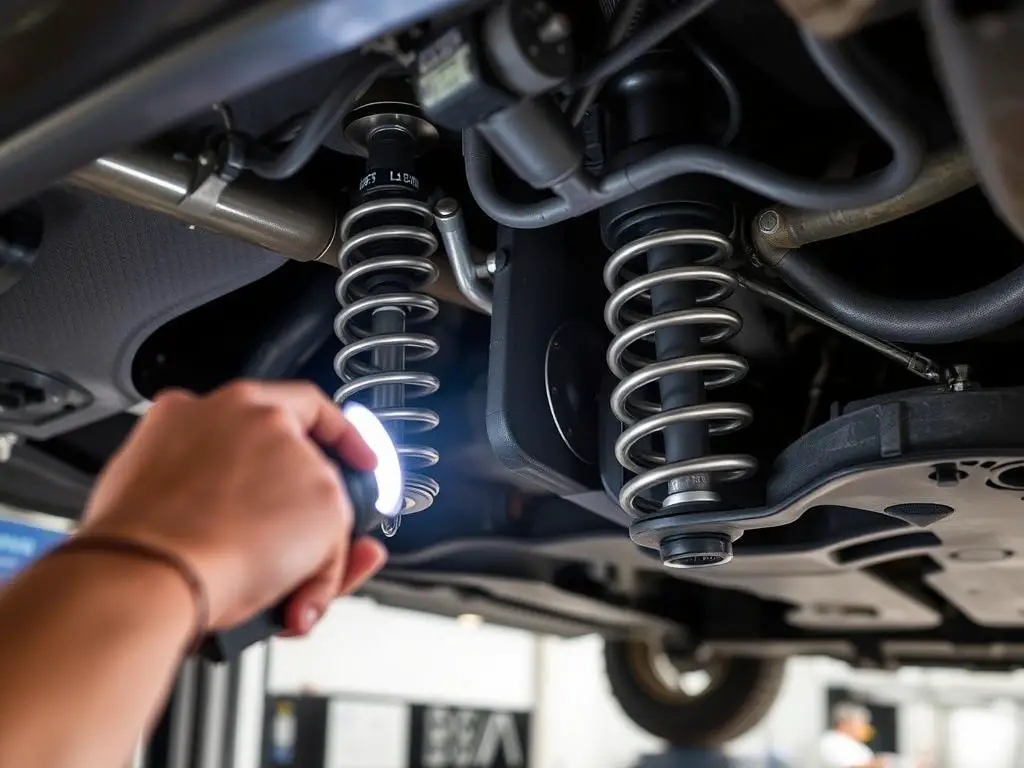 Visual inspection of car suspension components